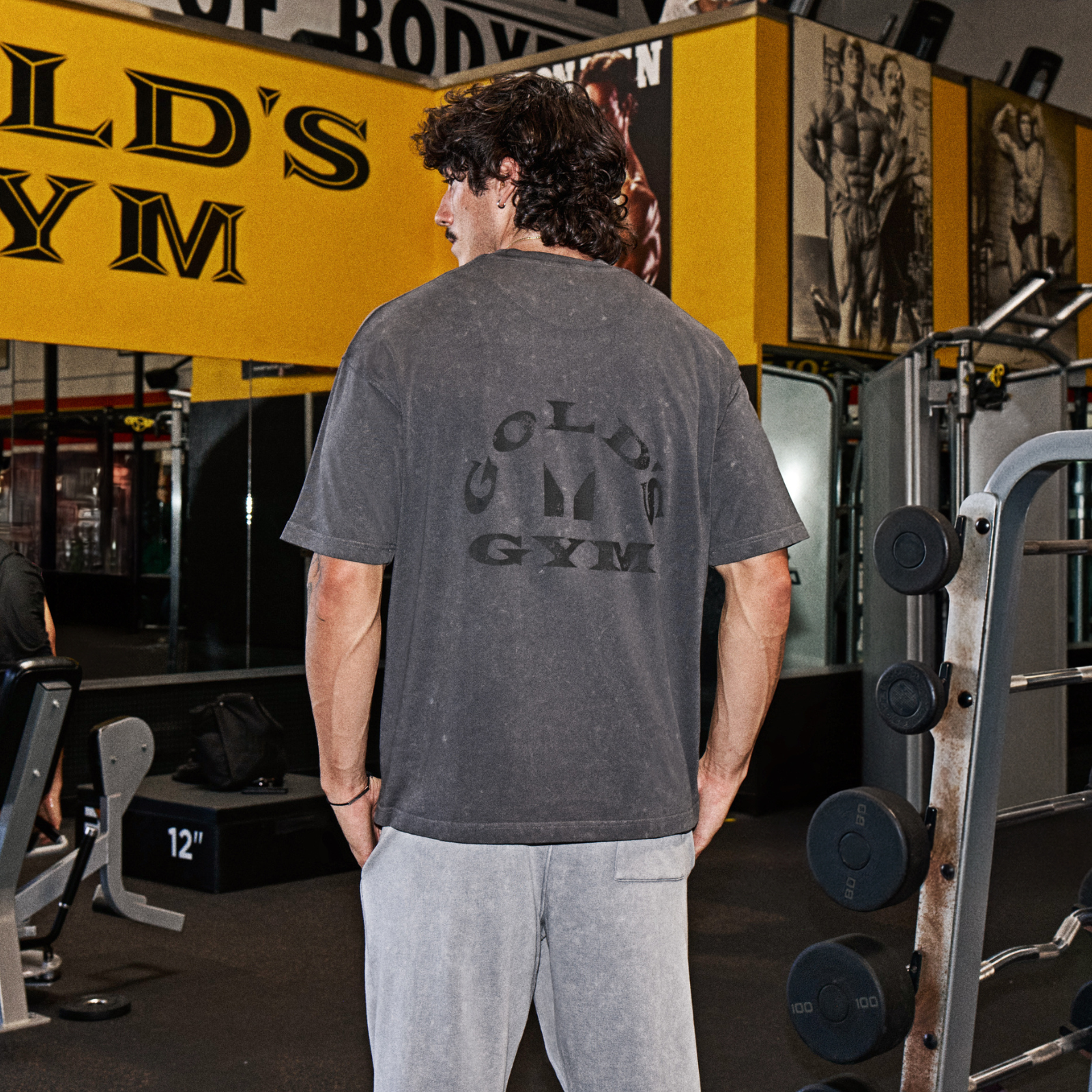 MP X Gold's Men's Washed Graphic Oversized T-Shirt - Washed Coal - XS Image 1
