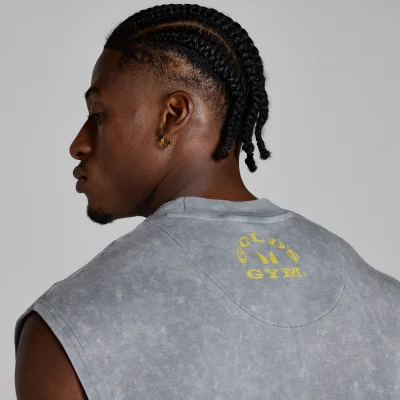 MP X Gold's Men's Washed Graphic Oversized Tank - Steel Blue - XL Image 6