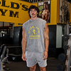 MP X Gold's Men's Washed Graphic Oversized Tank - Steel Blue