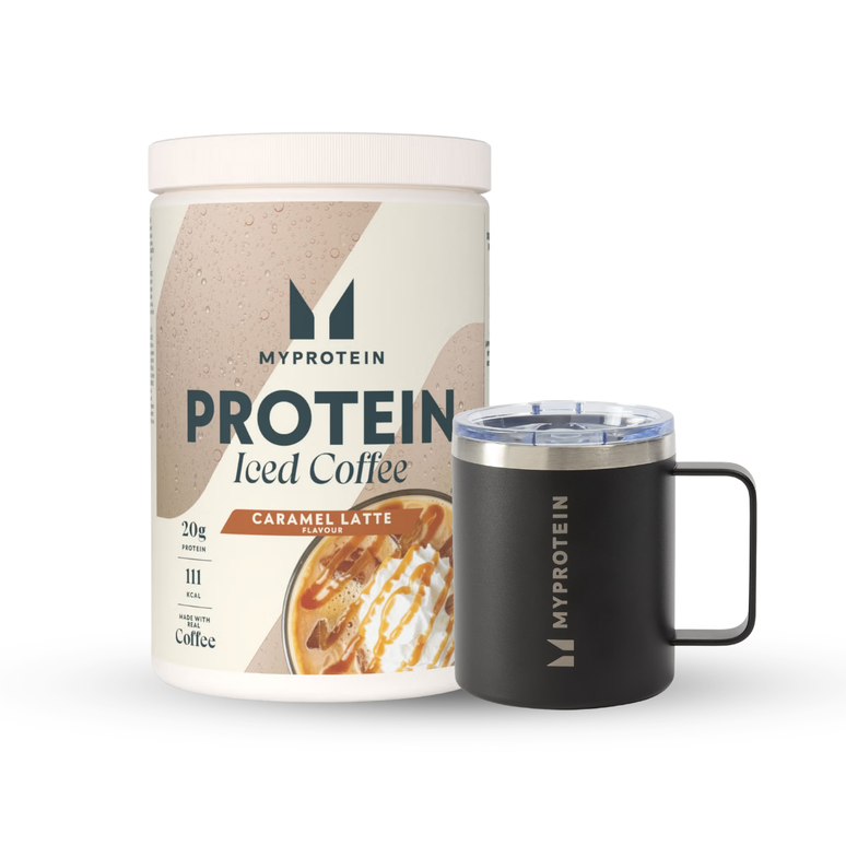 Protein Iced Coffee Bundle - 20servings - Black Coffee Cup - Iced Caramel Latte