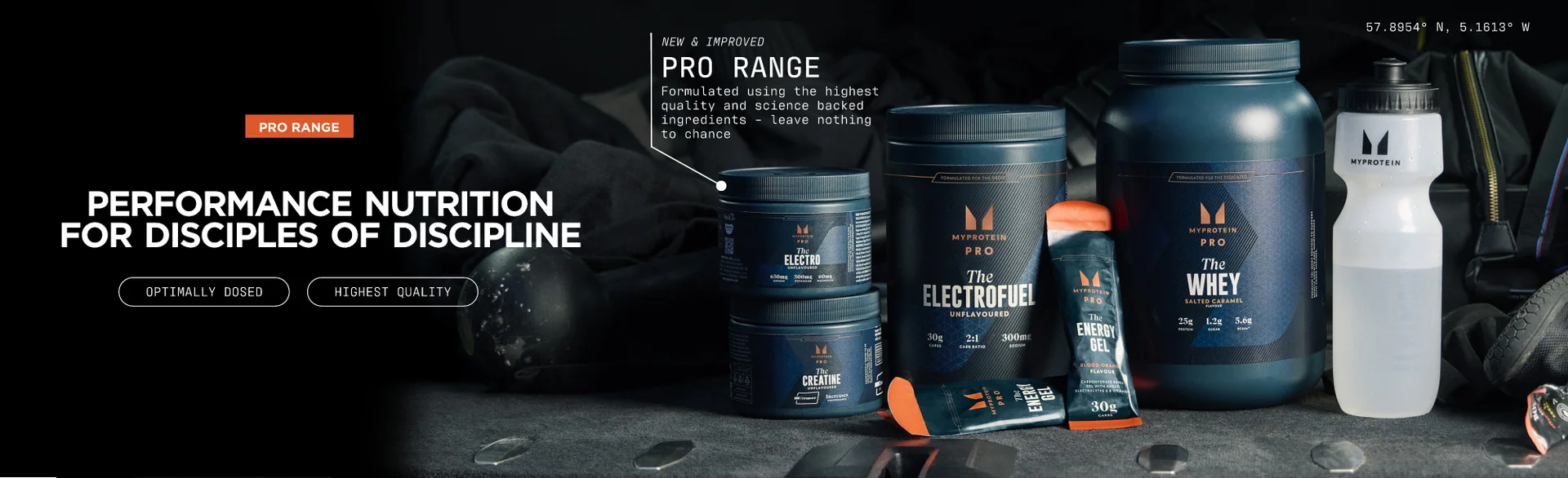 Myprotein Pro Range Landing Page